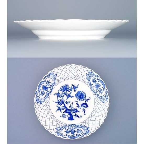 Plate embossed 24 cm, Original Blue Onion Pattern