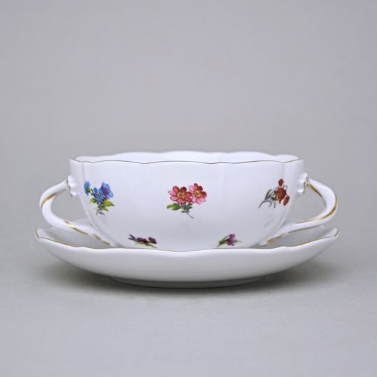 Cup and saucer soup 0,25 l / 17,5 cm, Hazenka, Cesky porcelan a.s.