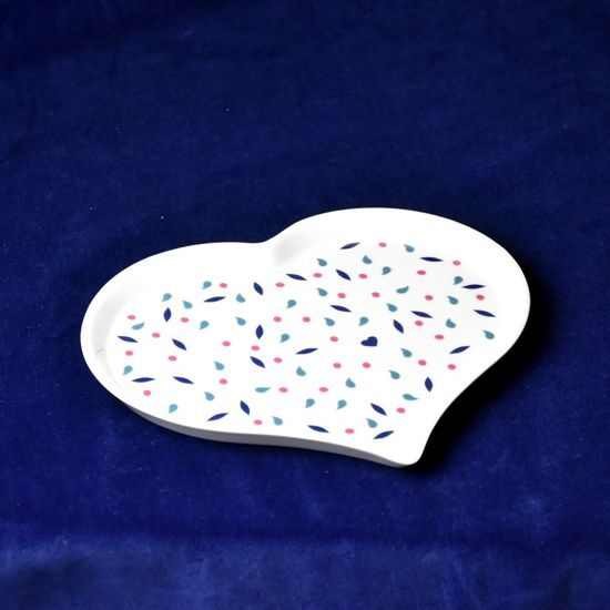 Breeze: Dish flat Heart 21 cm,Thun 1794 Carlsbad porcelain