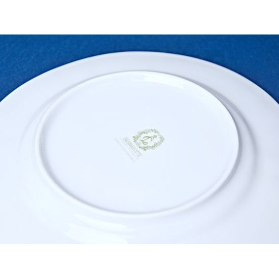 Plate dessert 19 cm, Thun 1794 Carlsbad porcelain, BERNADOTTE white