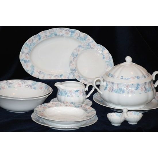 Dining set for 6 persons, Thun 1794 Carlsbad porcelain, ROSE 80219