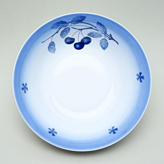 Bowl round deep 25 cm, Thun 1794 Carlsbad porcelain, BLUE CHERRY