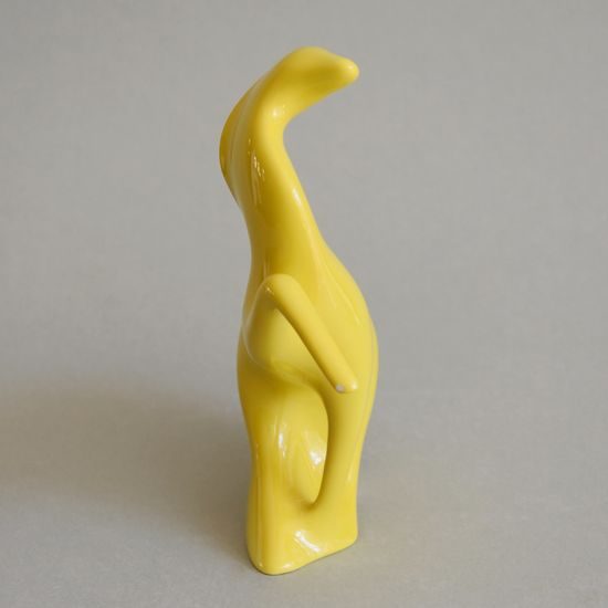 Hřebec pravý 15,5 x 5 x 16 cm, Žlutá, Porcelánové figurky Duchcov