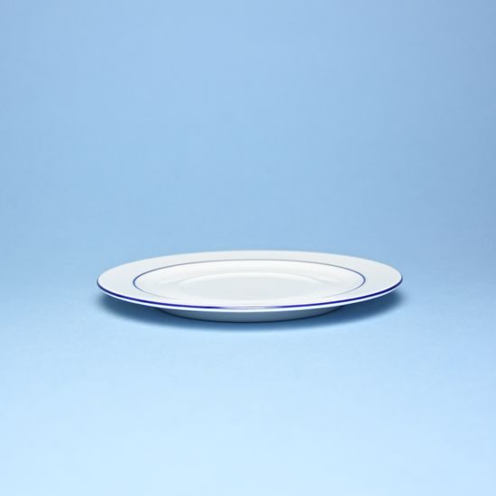 Saucer 16 cm Jana, Thun 1794, karlovarský porcelán, Nina blue stripes