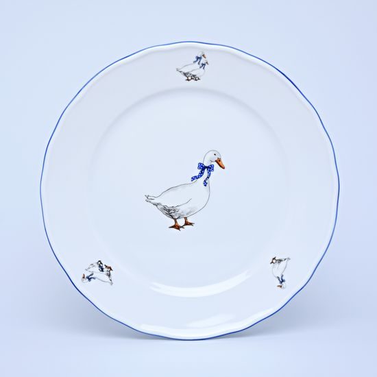 Plate flat 24 cm, Cesky porcelan a.s., Goose