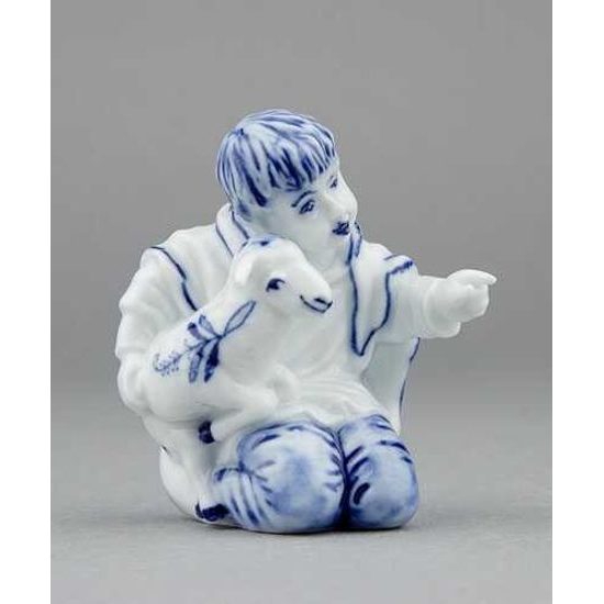 Boy with sheep 7,2 cm, Original Blue Onion Pattern