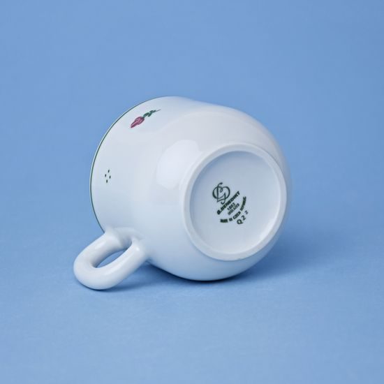 Cup 180 ml, red flowers + green, Benedikt 1882