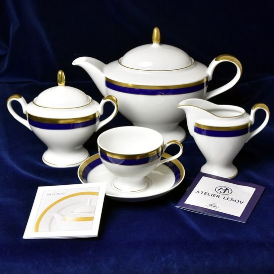 206: Tea set President for 6 pers., Atelier Lesov porcelain
