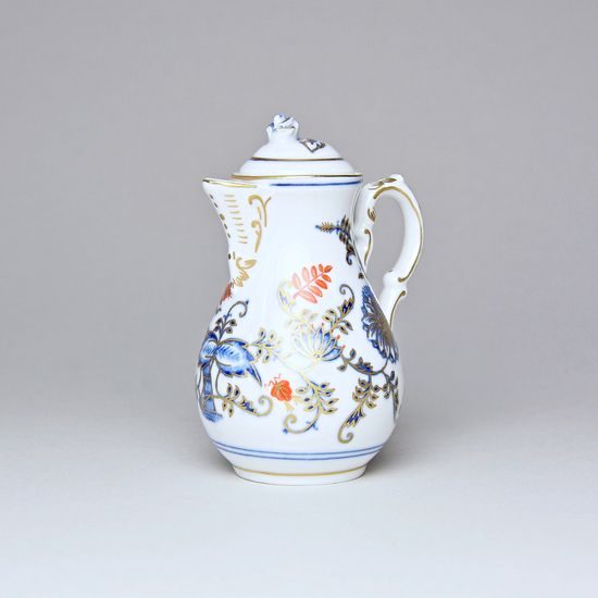 Konvice kávová mini 9,5 cm, rubínová červeň + zlato + cibulák, Český porcelán a.s.