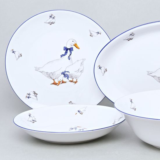Coups Goose, Dining set 14 pcs., Thun 1794 Carlsbad porcelain