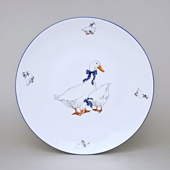 Coups goose, Plate dining 26 cm, Thun 1794, karlovarský porcelán
