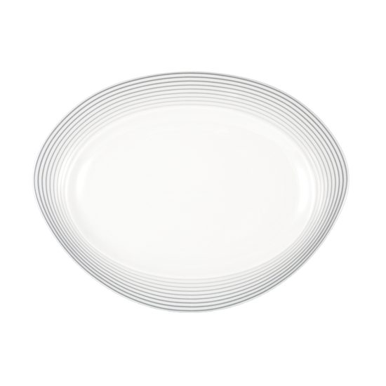 Platter oval 25 cm, Trio 23328 Nero, Seltmann Porcelain