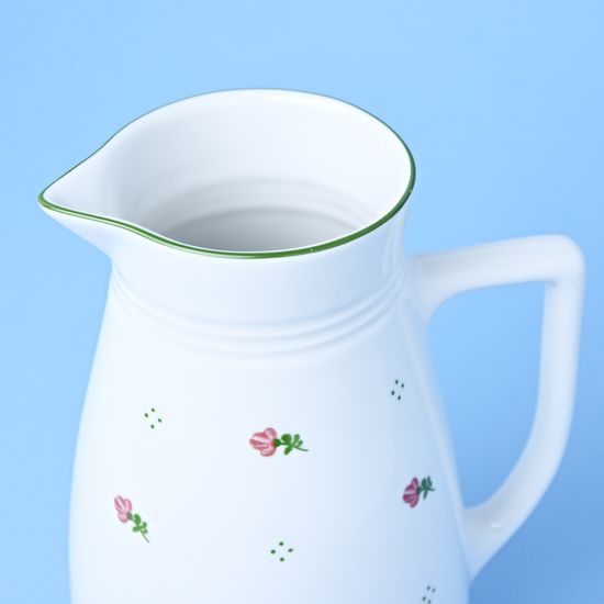 Creamer (Jar) 1,09 l, Benedikt red flowers + green, G. Benedikt 1882