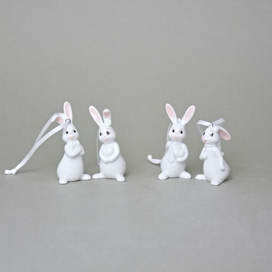 Mini Bunnies hanging "Snow White" 5,5 - 6,5 cm, porcelain, Goebel