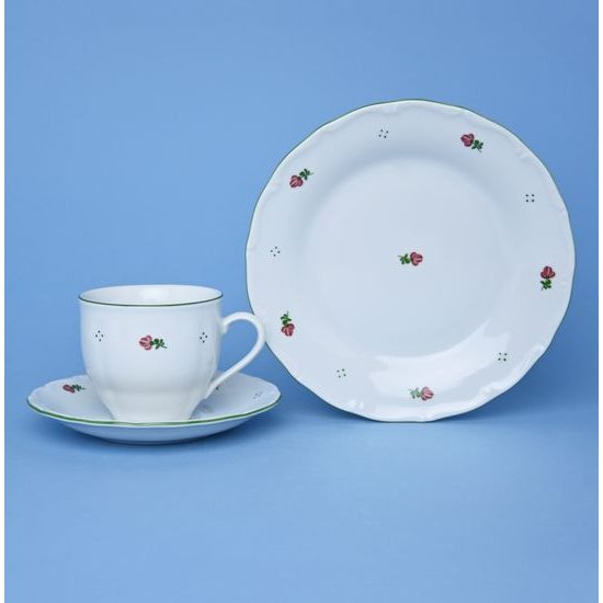 Coffee (dessert) set 18 pcs., Verona red flowers, G. Benedikt 1882