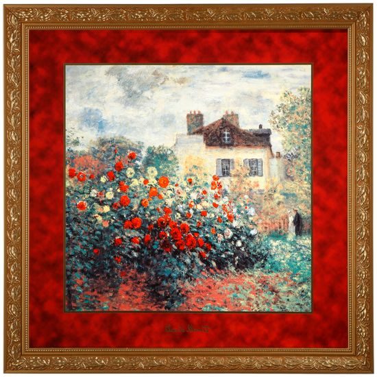 Picture Claude Monet - The Artists House, 68 / 3,5 / 68 cm, Porcelain, Goebel