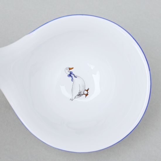 Naběračka porcelánová 32 cm, husy, Český porcelán a.s