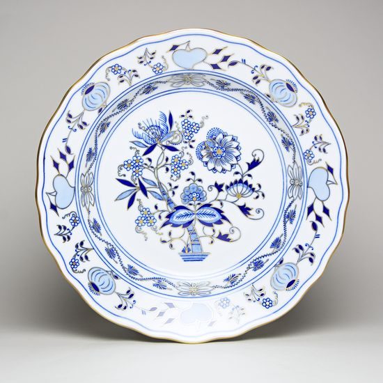 Plate deep 24 cm, Original Blue Onion Pattern + Gold