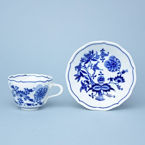 Cup and saucer A/1 + A/1, 120 ml / 13 cm for coffee, Original Blue Onion Pattern