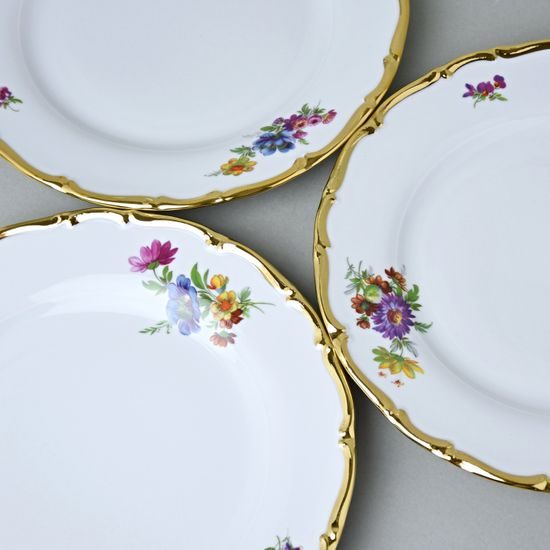 Talíř mělký 26 cm, Aristokrat, Queens Crown, Original Bohemia porcelain