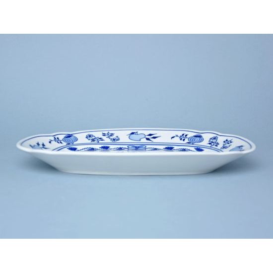 Flat oval dish 28 cm, Original Blue Onion Pattern