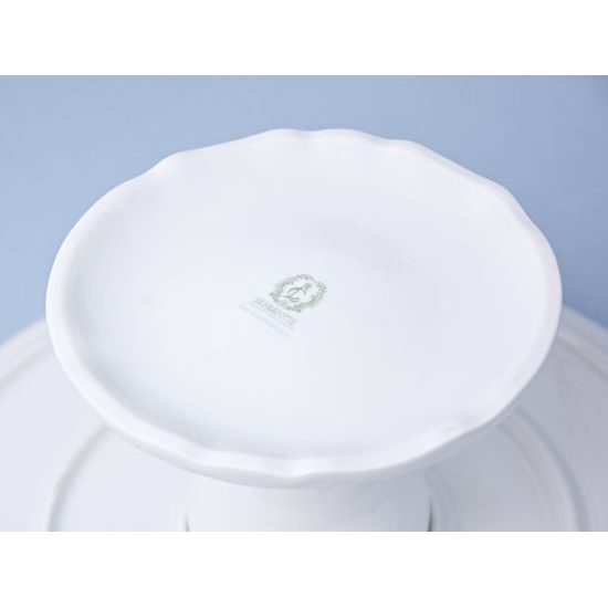 Frost no line: Cake plate 32 cm on stand, Thun 1794 Carlsbad porcelain, BERNADOTTE
