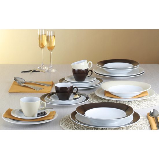 Saucer 16 cm Trio Zartbitter 23602, Seltmann porcelain