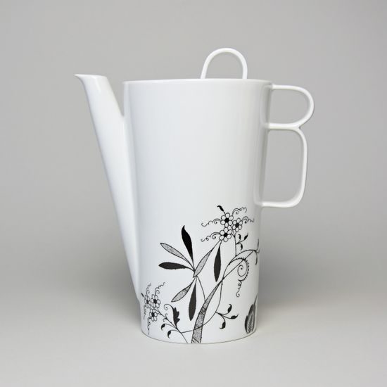 Bohemia black: Konev kávová 0,76 l, design Jiří Pelcl, černý cibulák, Český porcelán a.s.