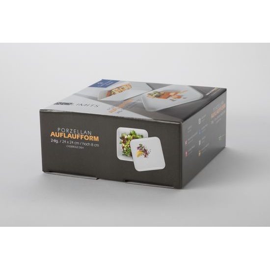 Mísa zapékací s víkem 24 x 24 x 8 cm, NO LIMITS, porcelán Seltmann