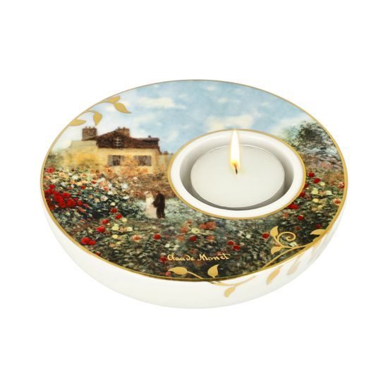 Svícen Monetův dům, 12 / 12 / 4 cm, porcelán, C. Monet, Goebel