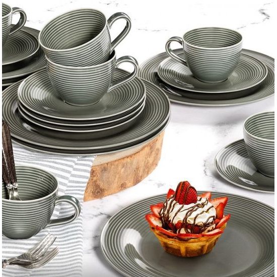 Beat pearl-grey: Coffee set 18 pcs., Seltmann porcelain