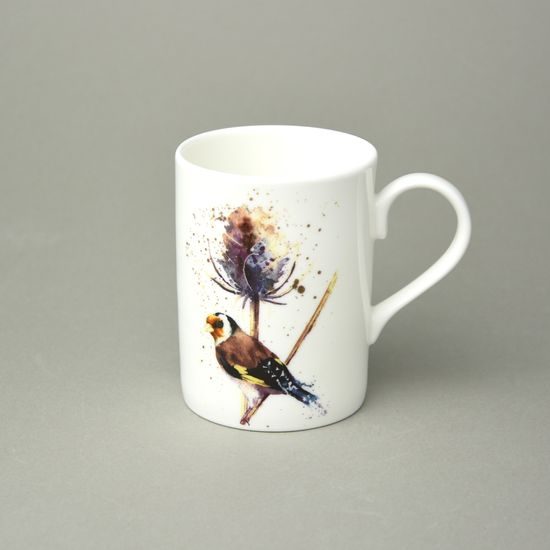 Birds and Teasels: Mug Lucy 320 ml, Roy Kirkham fine bone china