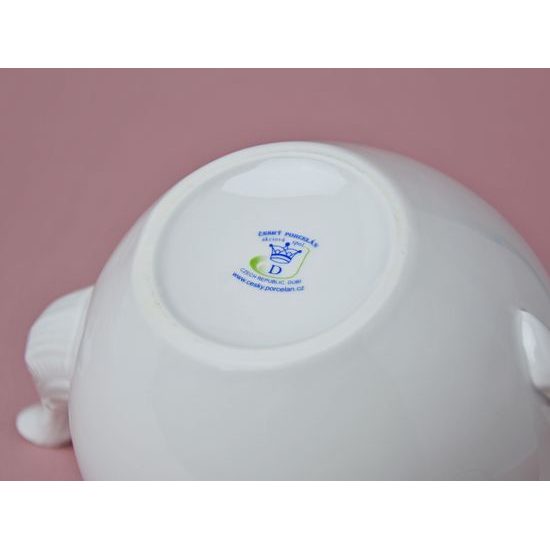 Konvice čajová "se sítkem" s víčkem 1,20 l, fialky, Český porcelán a.s.