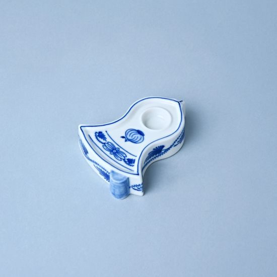 Svícen plochý zvonek 8,7 x 6,8 x 2,2 cm, Cibulák, originální z Dubí