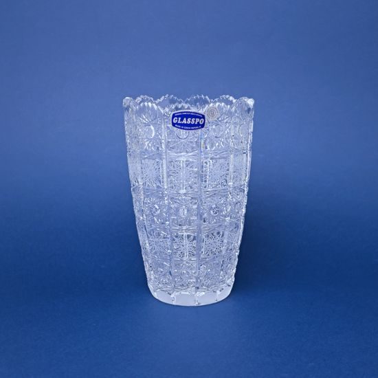 Crystal Hand Cut Vase, 500PK, 180 mm, Crystal BOHEMIA
