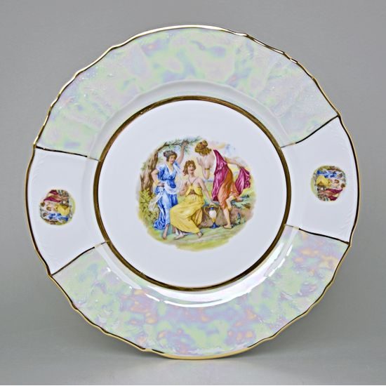 Tři Grácie: Mísa mělká kulatá 30 cm (talíř klubový), Thun 1794, karlovarský porcelán, BERNADOTTE