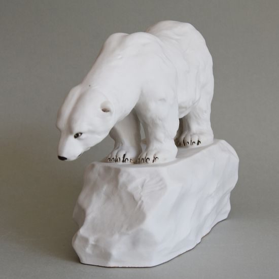 Medvěd lední 20 x 15,5 x 24 cm, Pastel, Porcelánové figurky Duchcov