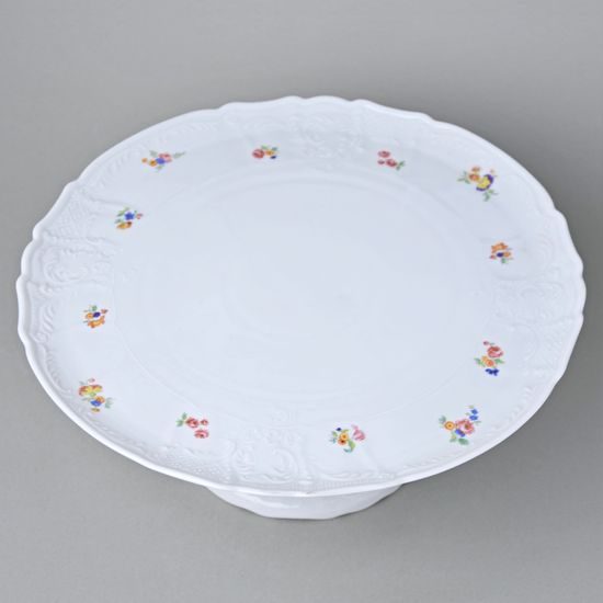 Cake plate 32 cm footed, Thun 1794 Carlsbad Porcelain, BERNADOTTE hazenka