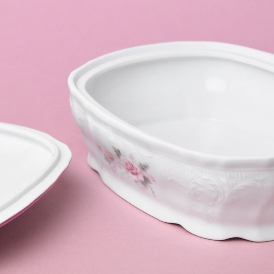 Růžová linka: Dóza na cukrovinky 2,1 l, Thun 1794, karlovarský porcelán, BERNADOTTE