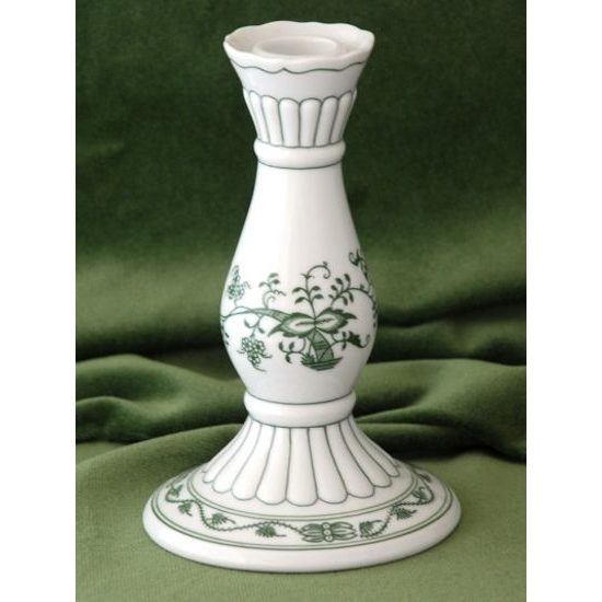 Candle holder 1969 16 cm, Green Onion Pattern, Cesky porcelan a.s.
