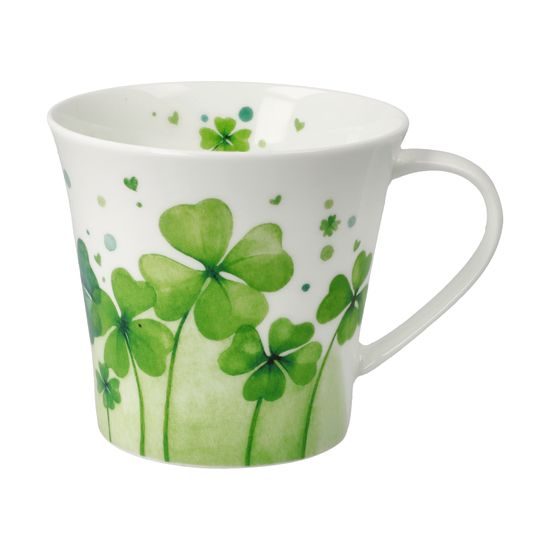 Coffee / tea mug 350 ml Fiore Happiness, 13,5 / 10,5 / 9,5 cm, fine bone china, Goebel