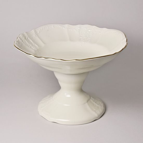 Mísa 25 cm na noze, Thun 1794, karlovarský porcelán, BERNADOTTE ivory + zlato