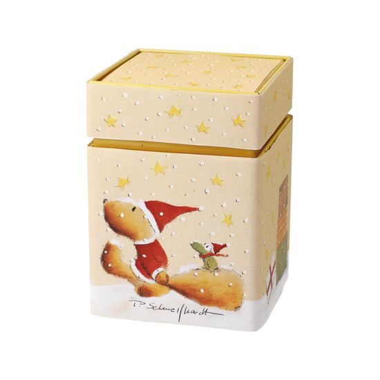 Tea box Wintertime friend 7,5 / 7,5 / 11, metal, Peter Schnellhardt, Goebel