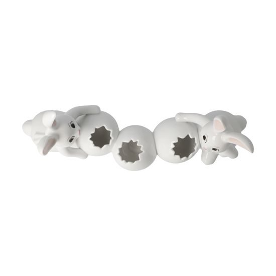 Figurka zajíčků s vázičkou Jarní city 28 / 7,5 / 16 cm, porcelán, Goebel