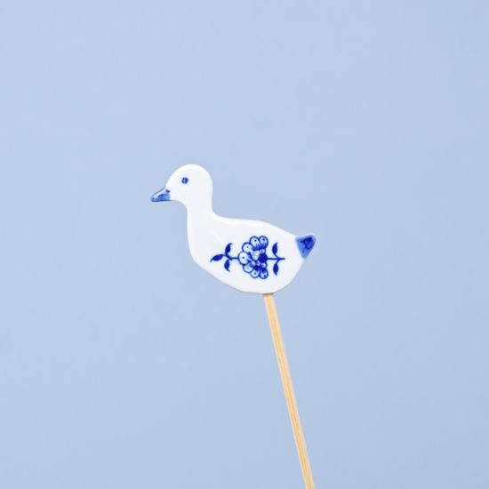 Easter decoration Goose on skewer , 5,6 x 5,1 cm, Original Blue Onion Pattern