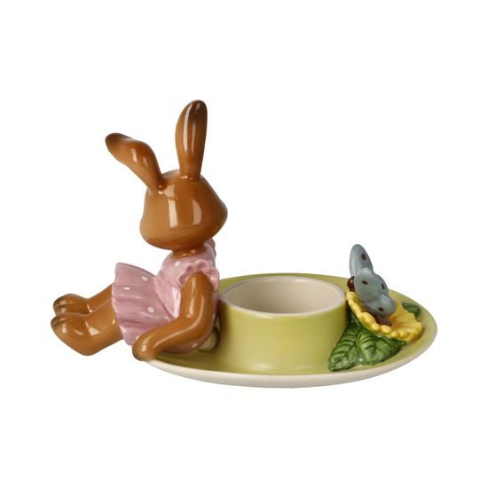 Candle holder with rabbit 15.5 / 12.5 / 11cm, stoneware, Goebel