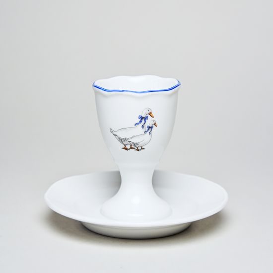 Egg cup with a stand 7 cm, Goose, Cesky Porcelan, a.s.