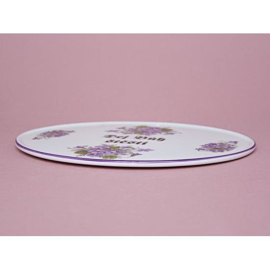 Good blessing (in Czech language) 24,5 x 18 cm, Violet, Cesky porcelan a.s.
