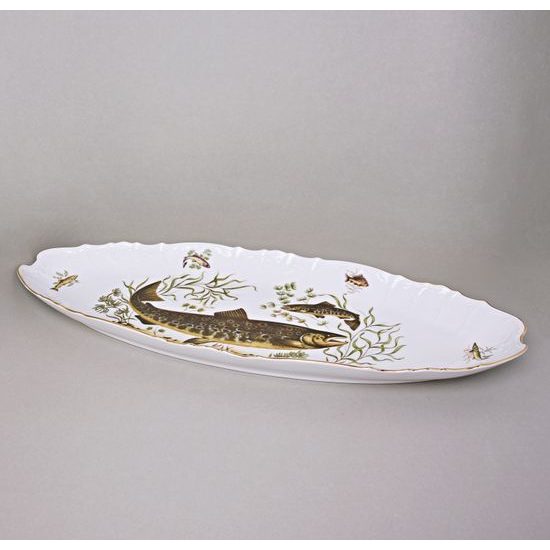 Fish tray 65 cm, Thun 1794 Carlsbad porcelain, BERNADOTTE fishing