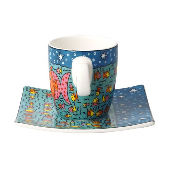Demitasse Family of Fish 100ml, fine bone china, J. Rizzi, Goebel